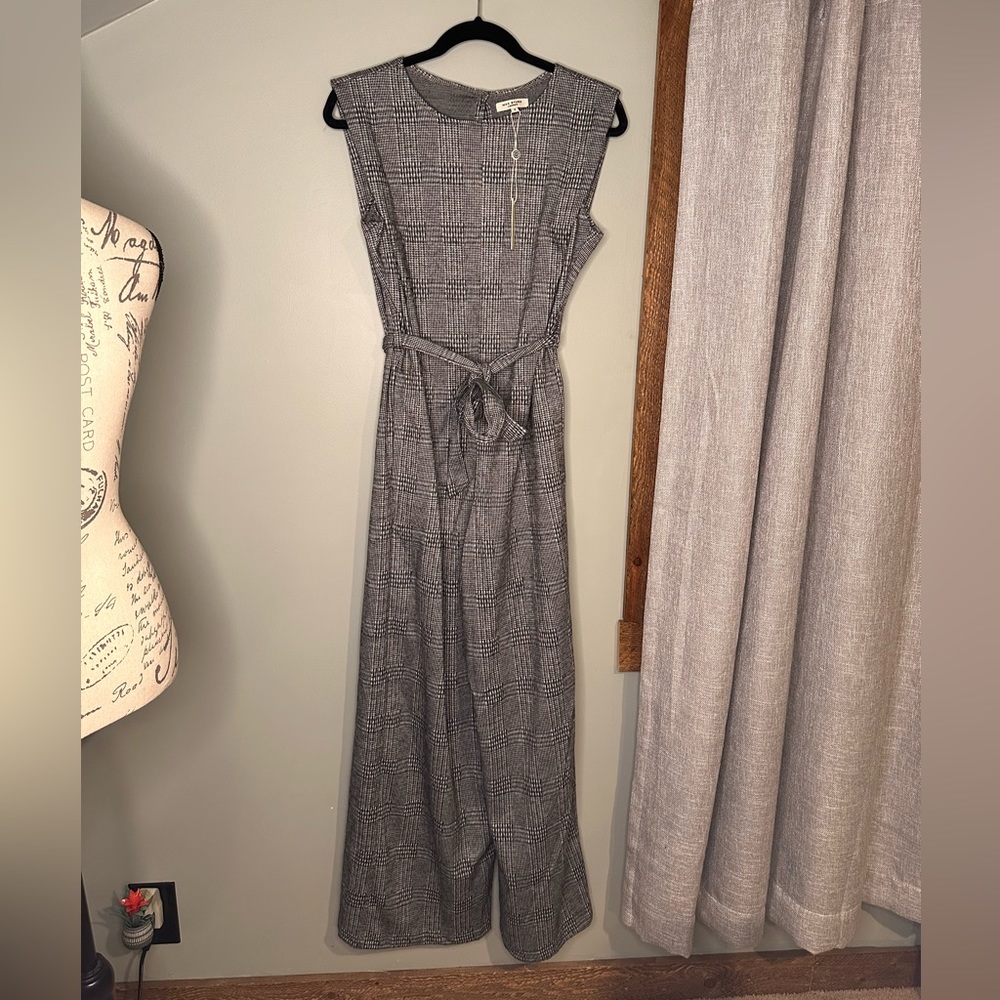 Max Studio Plaid Jumpsuit